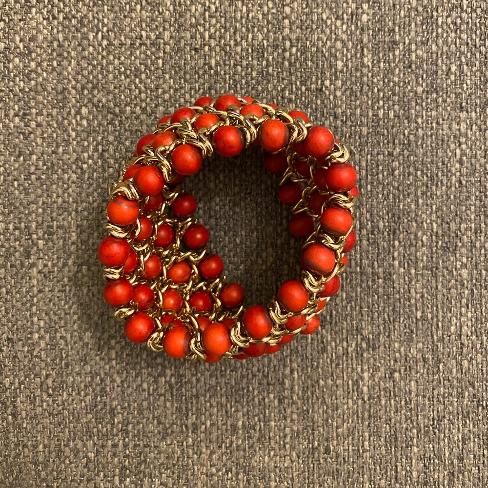 *SOLD* Stretchy Coral Beads Bracelet - Picture 2 of 6